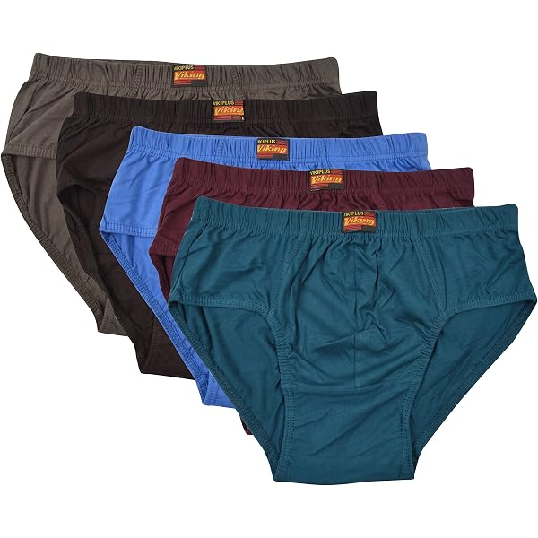 Buy Viking Men's Cotton Briefs - Combo of 5 (VK07_115, Multi